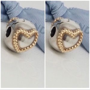 Two tone heart clips